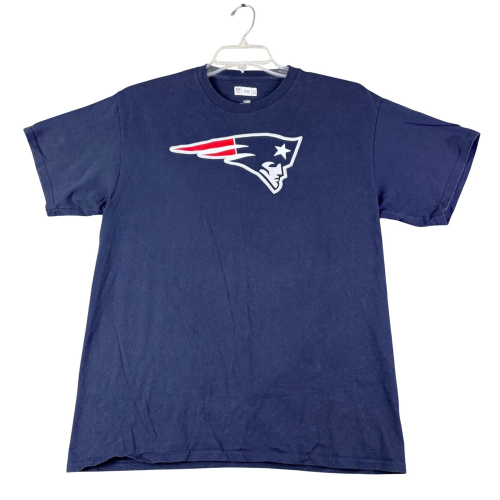 NFL Team Apparel Large Navy New England Patriots Tom Brady 12 T-Shirt Football